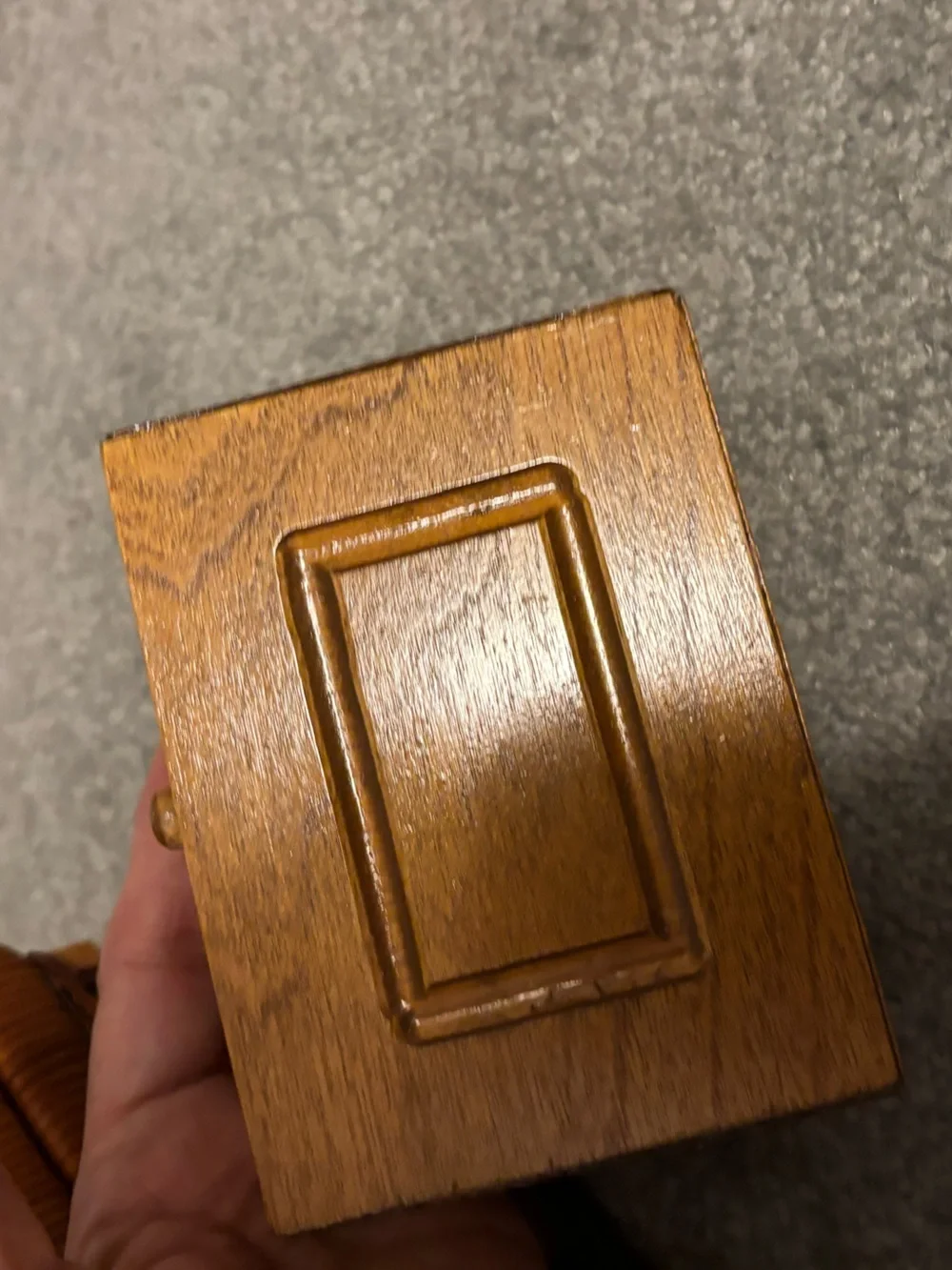 Vintage Solid Wood Keepsake Box with Hinged Lid – Small Storage Chest